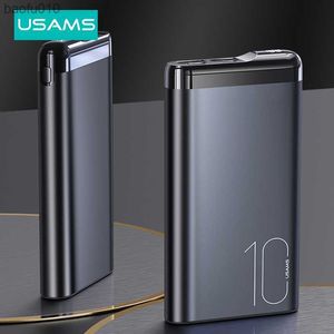 USAMS Power bank 10000mah Portable External Battery Charger Digital Display Powerbank For Xiaomi Huawei iPhone 12 pro Max 11 8 L230712