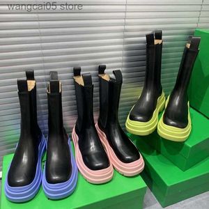 Botlar bayanlar tasarımcı ayakkabıları lüks erkek moda botları gerçek deri yapımı su geçirmez platform kayma olmayan aşınma dirençli açık kadın botları kutu 35-45 t230712