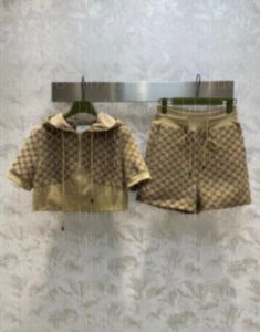 Kadınların Trailsuits Kapşonlu Kısa Kollu Jacquard Top Drawstring Yüksek Bel Şortları H ooded Kısa Uyum Yüksek Bel S Horts Süper İnce ve Çok Yönlü 623