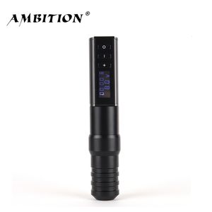 Máquina de tatuagem Ambition Hunter Wireless Tattoo Pen Machine 1650mAh Lithium Battery Power Supply LED Digital for Body Art 230711