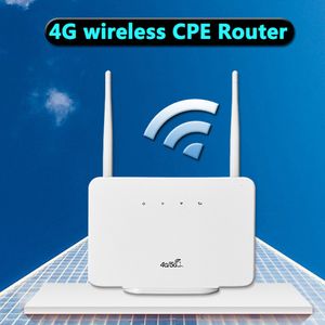 Routers CPE106 E 4G LTE CPE Router Modem 300Mbps Wireless spot External Antenna with Sim Card Slot for Home Travel Work EU Plug 230712