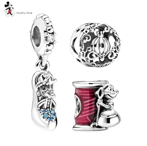 Для Pandora Charm 925 Серебряные бусин очарования Оригинальная коробка Золушка тематическая DIY BEAD European