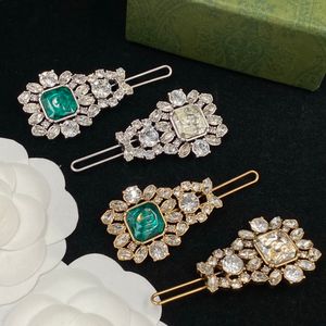 Moda saç klipleri barrettes bayanlar rhinestone saç flip saç eti basit kişilik mektupları tasarımcı düğün takı saç tokaları headdress aksesuarları g-02