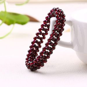 Strand Brazil Purple зуб Black Bracelet Garnet Женский хрустальный метеорный душ женский круговой