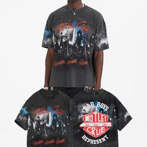 Camisetas masculinas Bad Boys Camiseta de banda de rock com estampa de retrato conjunto Roupas vintage de algodão de alta qualidade para homens e mulheres soltas blusa de manga curta 230712