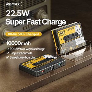 Remax Portable Power Bank Powerbank 10000mah мини -внешняя батарея для iPhone Phone PD18W QC22.5W Quick Fast Charge USB Type C L230712