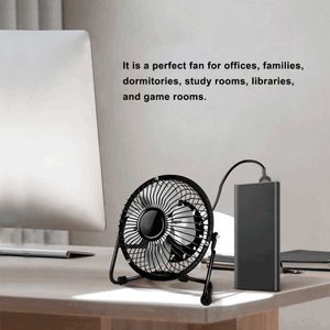Elektrik Fanları USB Küçük Fan 4 inç Mini Küçük Elektrikli Fan Küçük Sessiz Ev Ofis Öğrenci Yatak Yatak Başucu Masaüstü Mini Hava Fan Soğutucu