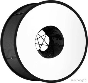 Flaş difüzörleri newer yuvarlak evrensel katlanabilir manyetik halka Flash difüzör yumuşak kutu 45cm/18 makro ve portre fotoğrafçılığı için R230712