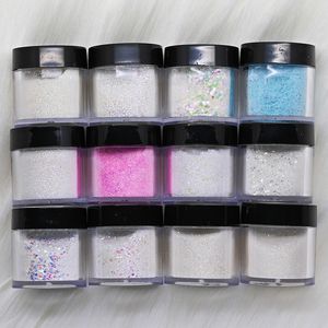 Akrilik Tozlar Sıvılar 12 Kavanozlar Tırnak Tozu Karışık Renkli Senfoni Pigment Holografik Sanat Glitter Pullar Manikür Cilası 230712