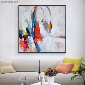 Аннотация текстурированная масляная живопись 100% модная мода Modern Canvas Art Декоративные ножи для ландшафтных картин для украшения стены L230704