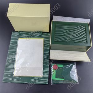 Дизайнерский часовой коробка красная темно -зеленый дизайнер роскошных корпусов с изысканной пакетом с сумочки и бумагой