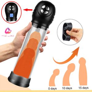 Men's Electric Penis Pump Vacuum with Automatic Expander Booster and Masturbation Device, Plastic Silicon 70.5x290mm