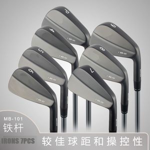 Golf kulüpleri mb-101 ütüler set mb101 siyah renk 4.5.6.7.8.9.p 7pcs grafit mili veya baş kapalı çelik şaft