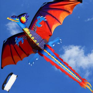 Kite Accessories Children Kite 3D Dragon100M Single Line with Tail Outdoor Sports Fun Toy Family Parent-child Interaction Rainbow Kite 230712