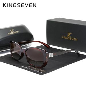 Sunglasses Frames KINGSEVEN Young Style Women's Sunglasses Gradient Polarized Lens Luxury Design Ladies Elegant Lunette De Soleil Femme 230712