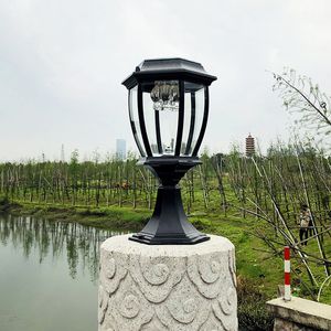 Солнечные светодиодные пост -светильники Забор Уличный свет водонепроницаемый для оформления сада Солнечный столб