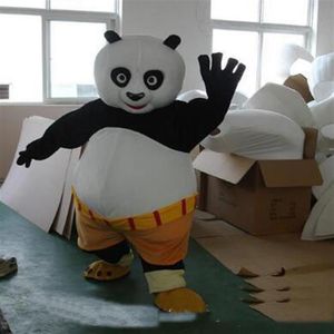 2019 Yüksek kaliteli Kung Fu Panda Maskot Kostüm Karikatür Karakter Kostüm Kungfu Panda Kostüm Yetişkin Büyüklüğü 231s