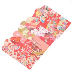 Hediye sargısı 50 adet Japon tarzı kırmızı zarf kağıt yıl para çanta ay hediyeleri tedarik sevimli cüzdan çantaları scrapbook chic