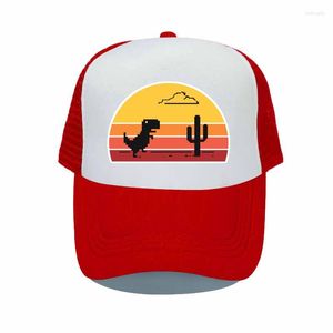 Top Caps Sunset Çevrimdışı Dinozor Snapback Cap Chrome Bağlantısı Kesilmiş İnternet Beyzbol Piksel Bulut Kaktüs Kamyoncu Şapkalar Yp079