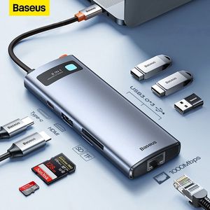 Baseus 4K 60Hz USB-C Hub with Ethernet & PD 100W Charging, Type-C Adapter for MacBook Pro & Laptops