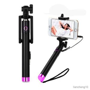 Selfie Monopods Taşınabilir Uzatılabilir Monopod Self-Pole Handheled Selfie Stick Iphone için Akıllı Telefon Damlası Damlası Denizcilik Stoku R230713