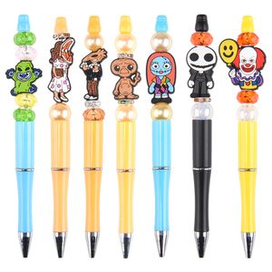 Toptan ucuz özel pvc kalem cazibe tükenmez kalem renkli sevimli dekorasyon öğrencileri okul için kalem aksesuarları