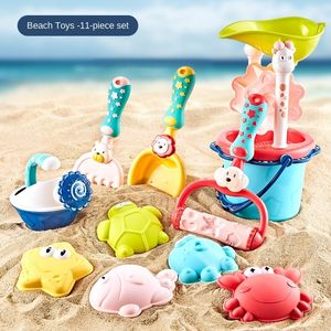 Песчаная игра с водой Fun Beach Toys Sondbox Games Games Garden Child Mite Animal Shovel Drake Bucket Set Water Sank Play Interactive Bath Toys for Kids 230712