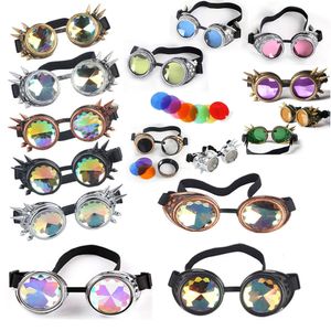 Óculos de sol Steampunk Goggles Glasses Retro Welding SteamPunk Gothic Vitoriano Cosplay Goggles Flying LELINTA Eyewear Vintage Halloween 230713