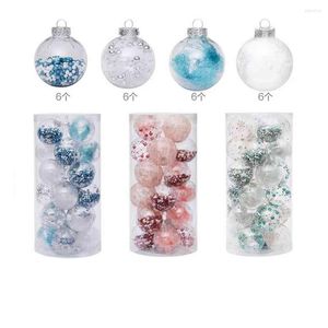 Parti Dekorasyonu 24 PCS Noel Ball Xmas Tree Terozlu Süsler 2023 Ev Yılı Hediyeler Navidad Noel için Merry Chistmas