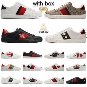 2023 Mode Schuhe Cartoons Italien Biene Freizeitschuh Echtes Leder Schlange Stickerei Tiger Klassische Männer Frauen Berühmte Outdoor Party Coach Sneakers Trainer Herren Damen