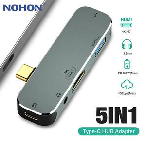 Güç Kablosu Fişi USB C HUB 4K 60Hz Türe 2 0 RJ45 PD 100W Adaptör MacBook Air Pro iPad Audio Jack PC Aksesuarları 3 0 3 1 230712