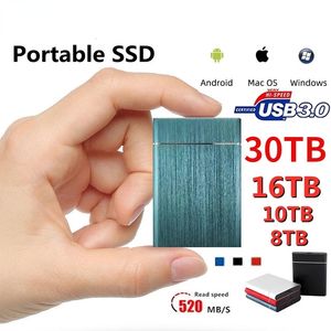 Жесткие диски внешнее жесткий диск USB 3.1 Type-C 500 ГБ SSD 1TB 2TB 4TB Flash Portable SSD для ноутбука для ноутбука 230713
