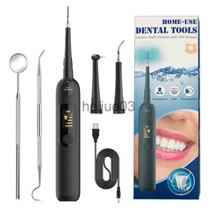 Teeth Whitening Ultrasonic Dental Scaler For Teeth Tartar Stain Tooth Calculus Remover Electric Sonic Teeth Plaque Cleaner Dental Stone Removal x0714