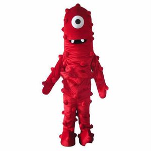 2018 İndirim Fabrikası Muno Maskot Kostümü Yo Gabba Gabba Elbise Yetişkin Boyutu 3353