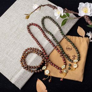 Strand китайский youhegong ratess grey glaze 54 Buddha Rosary Beads Bracelet Древнее портативное рука