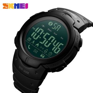 Мужские спортивные Smart Watch Skmei Brand Fashion Pedometer Удаленная камера калория Bluetooth Smart Wwatch напоминание о цифровых наручных часах