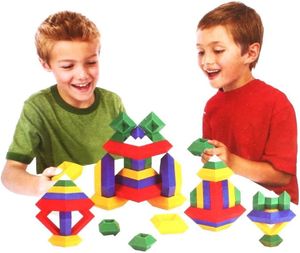 Блоки Детский квадратный строительный блок игрушка пирамида 3D головоломка малыша в гнездование радужная башня