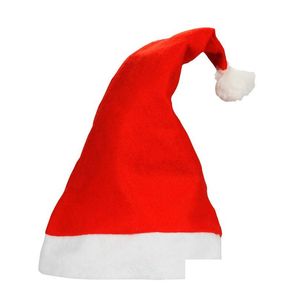 Вечеринка Red Santa Claus Hat Hat Tra Soft Plush Рождественский косплей