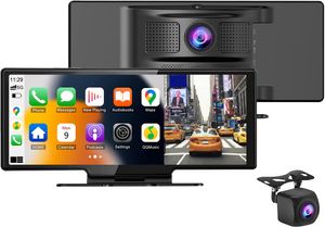 11 -дюймовый CarPlay Monitor Car DVR камера приборной панели Android Auto Mirror Link Dual Lins 1080p Video Recorder WiFi подключение GPS Navigation