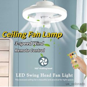 Electric Fans 30W Ceiling Fan With Light Control Ceiling Fan Light Rotation Electric Fan Lamp Chandelier Cooling Fan For Bedroom R230715