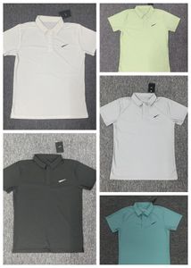 Yüksek kaliteli erkek tasarımcı giyim erkekler tişört spor polo gömlek kısa kollu t-shirt beyzbol golf badminton gömlek üst buz ipek hızlı kurutma yaz