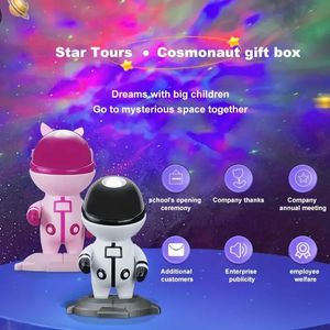 1pc Modern Astronaut Starry Sky Projector, Adjustable Nebula Night Light With Remote, Star Galaxy Ambient Light For Bedroom