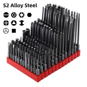 Tornavida 12pcs 50mm Güvenlik Kurcalama Kanıtı Manyetik Turnavuz Seti Matkap Bit Bit Bitleri Hex Torx Düz Kafa 1 4 