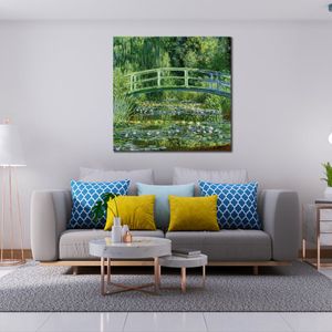 Водяная лилия пруд ручной работы Клод Моне Пейзаж Пейзаж Импрессионистский холст искусство для декора въезда