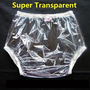 Adult Diapers Nappies Reusable Waterproof PVC Adult nappy Large size TPU Coat Waterproof Incontinence pants Diaper Plastic super transparent 230714