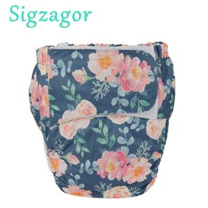 Adult Diapers Nappies SigzagorXL Adult Cloth Diaper Nappy Urinary Incontinence Pocket Reusable Hook Loop ABDL Age Play 68 to 128 cm 26.7in to 50.4in 230714