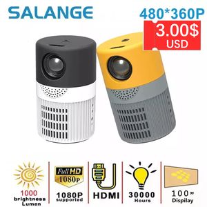 Other Electronics Other Accessories Salange Mini Projector P400 480360 Support 1080P USB Beamer For Phone Smartphone Home Theater Kids Gift PK YG300 230715