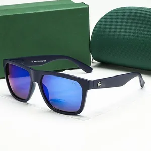 Роскошные бренды крокодиловые дизайнерские солнцезащитные очки модные мужские солнцезащитные очки ретро -отдыха