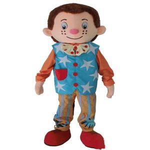 2019 Mr Tumble Maskot Kostüm Yetişkin Cadılar Bayramı Carnaval Costume2372 için Boy Maskot Kostümü