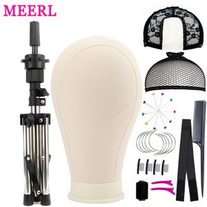 Wig Stand Wig holder tripod and canvas block wig head adjustable hairdresser training head wig display and styling salon for home use 230715